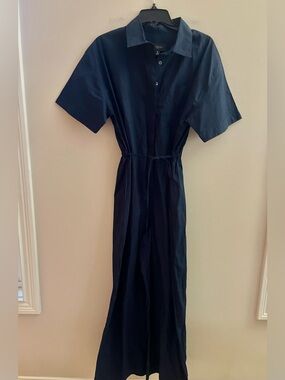 NWT-Banana Republic Factory Navy Cotton Jumpsuit, Size 8